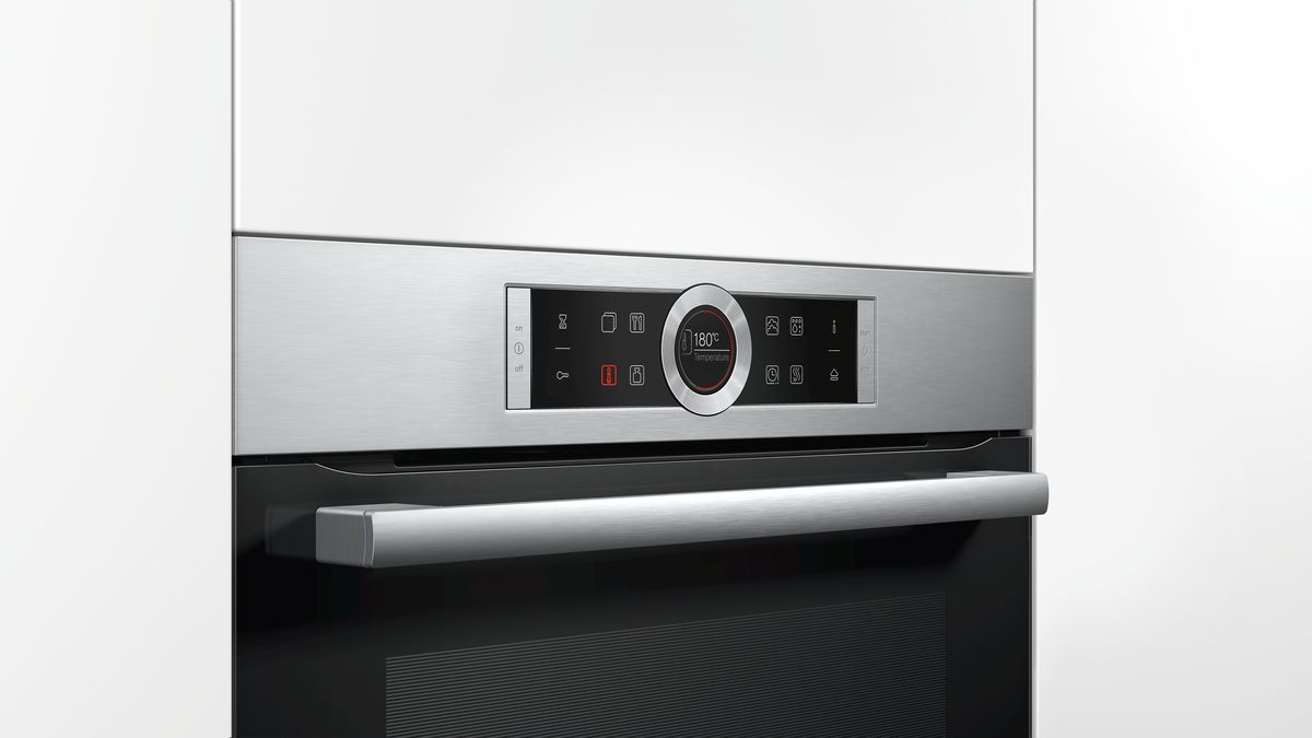 Serie 8 Multifunctionele oven met toegevoegde stoom 60 x 60 cm Inox HRG6753S2 HRG6753S2-3