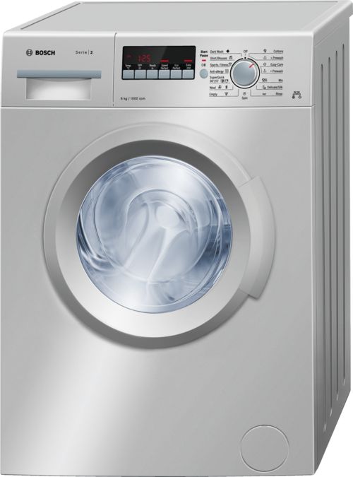 Serie | 2 washing machine, frontloader fullsize 6 kg silver inox, 1000 rpm WAB202S2ME WAB202S2ME-1