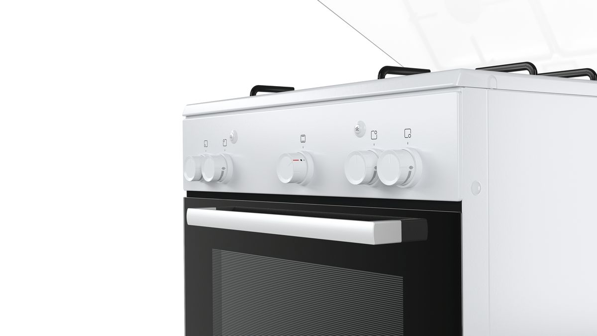 Serie | 2 Mașină de gătit cu plită gaz, independentă Alb HGA223120E HGA223120E-2