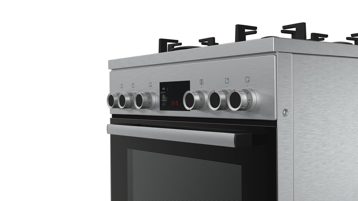 Serie | 6 Mașină de gătit mixtă (gaz/electric) Inox HGD747355F HGD747355F-2