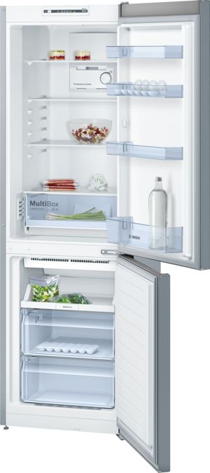 Serie | 2 Szabadonálló, alulfagyasztós hűtő-fagyasztó kombináció 186 x 60 cm Nemesacél kinézet KGN36NL3A KGN36NL3A-5