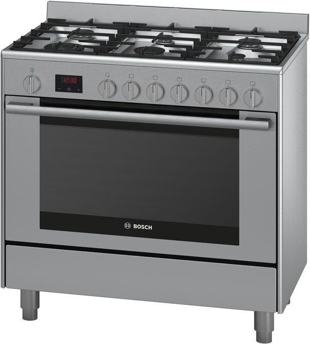 Series 6 Dual fuel range cooker Stainless steel HSB738357A HSB738357A-1