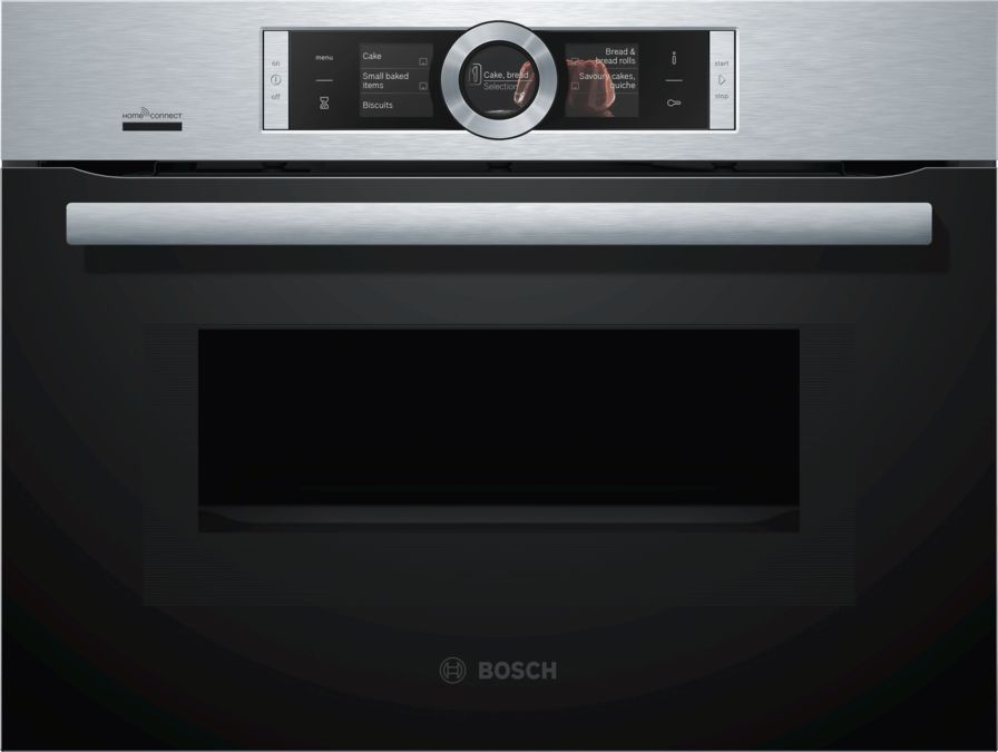 Series 8 Built-in compact oven with microwave function 60 x 45 cm Stainless steel CMG676BS6B CMG676BS6B-1
