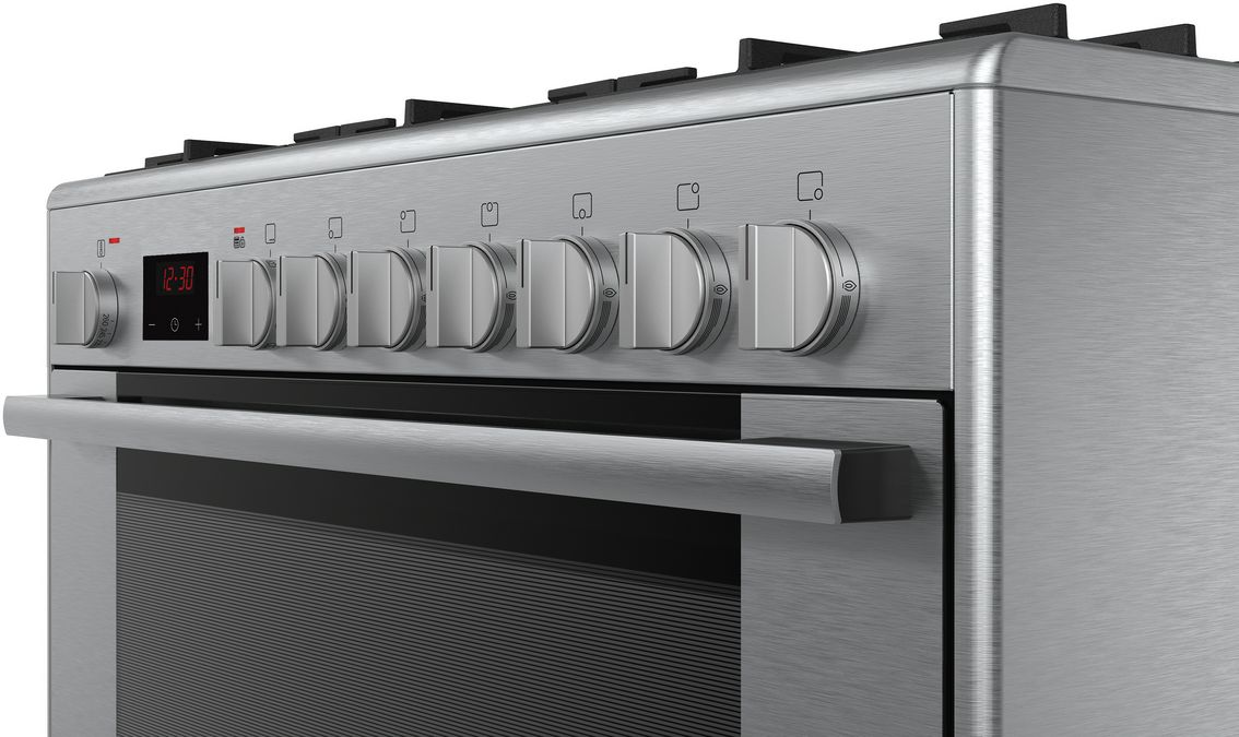 Series 8 Dual fuel range cooker Stainless steel HSB838357A HSB838357A-3