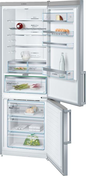 Serie | 6 Free-standing fridge-freezer with freezer at bottom 203 x 70 cm Inox-easyclean KGN49AI30G KGN49AI30G-1