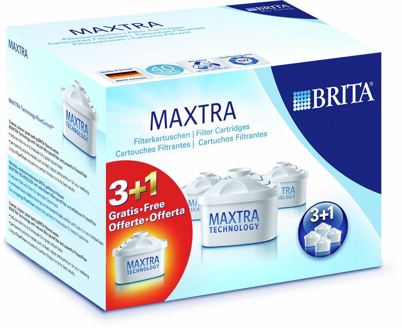 Filtr do wody Maxtra pack 3+1 Opakowanie zawiera 8 szt. 4006387006044 00578959 00578959-1