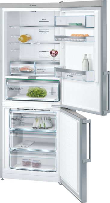Serie | 6 free-standing fridge-freezer with freezer at bottom 186 x 70 cm Inox-easyclean KGN46AI30U KGN46AI30U-1
