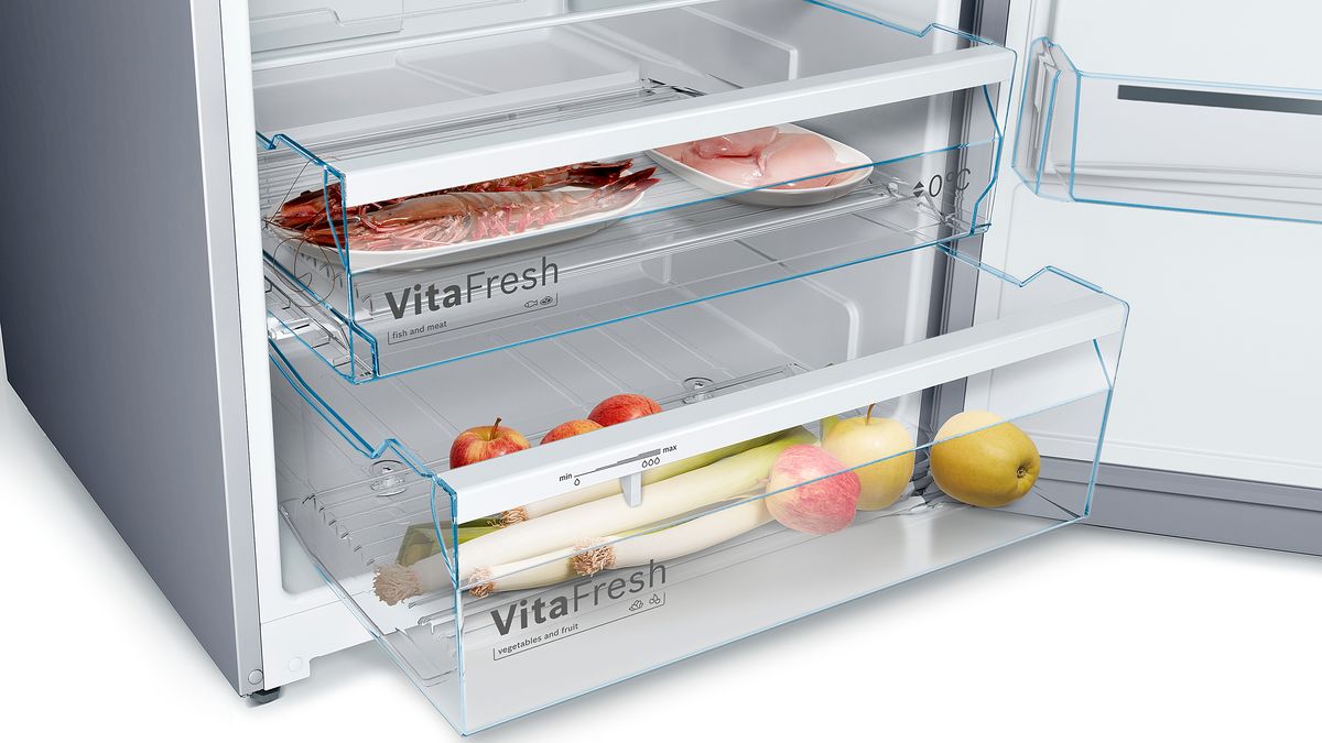 Series 4 Free-standing fridge-freezer with freezer at top 186 x 70 cm Stainless steel (with anti-fingerprint) KDN56VI35N KDN56VI35N-5