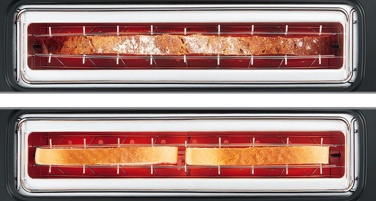 Hosszú szeletes kenyérpirító ComfortLine Nemesacél TAT6A803 TAT6A803-9
