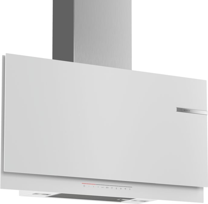 Serie | 6 Wall-mounted cooker hood 90 cm clear glass white printed DWF97KR20B DWF97KR20B-1