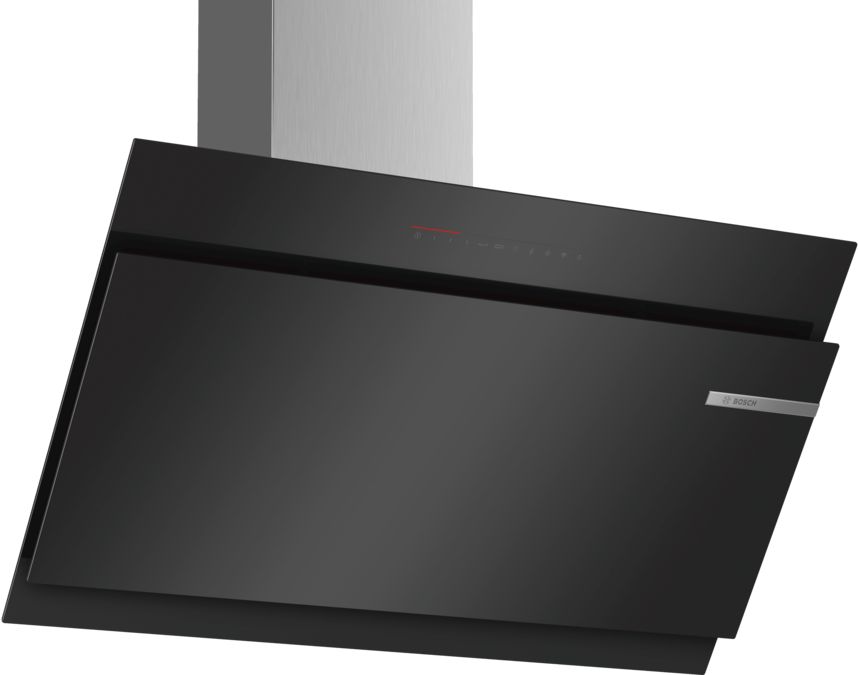 Serie | 6 wall-mounted cooker hood 90 cm clear glass black printed DWK97JR60 DWK97JR60-1