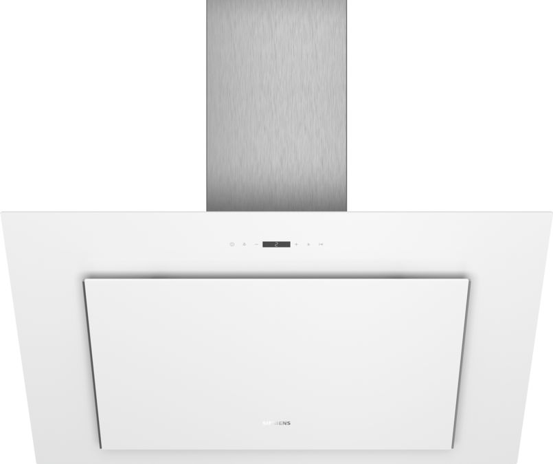 iQ500 Væghængt emhætte 90 cm Klart glas med hvidt tryk, Hvid LC98KLP20 LC98KLP20-1
