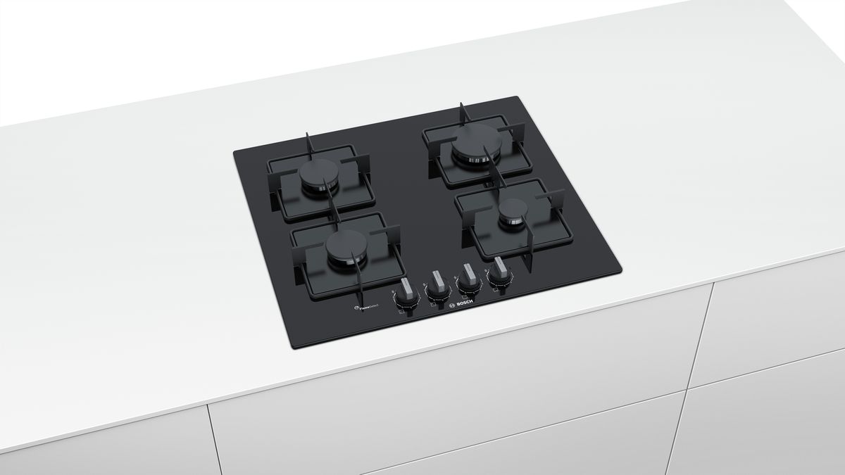 Series 6 Gas hob 60 cm Tempered glass, Black PPP6A6B10 PPP6A6B10-5
