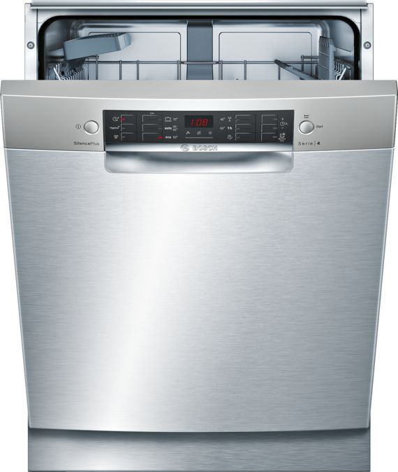 Serie | 4 Opvaskemaskine til underbygning 60 cm stål SMU46DI01S SMU46DI01S-1