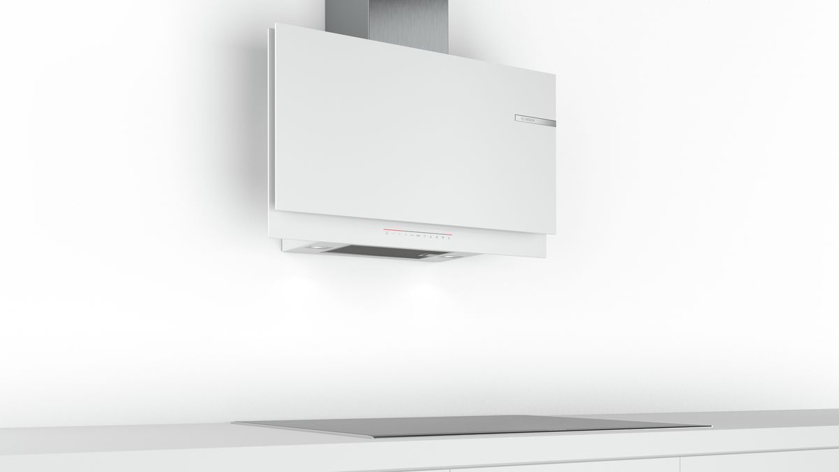 Serie | 6 Wall-mounted cooker hood 90 cm clear glass white printed DWF97KR20B DWF97KR20B-7