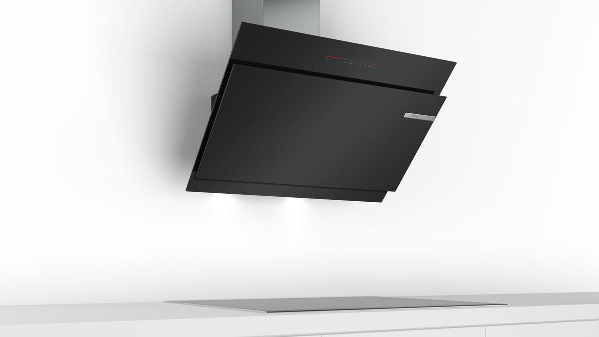 Serie | 6 wall-mounted cooker hood 90 cm clear glass black printed DWK97JR60 DWK97JR60-4