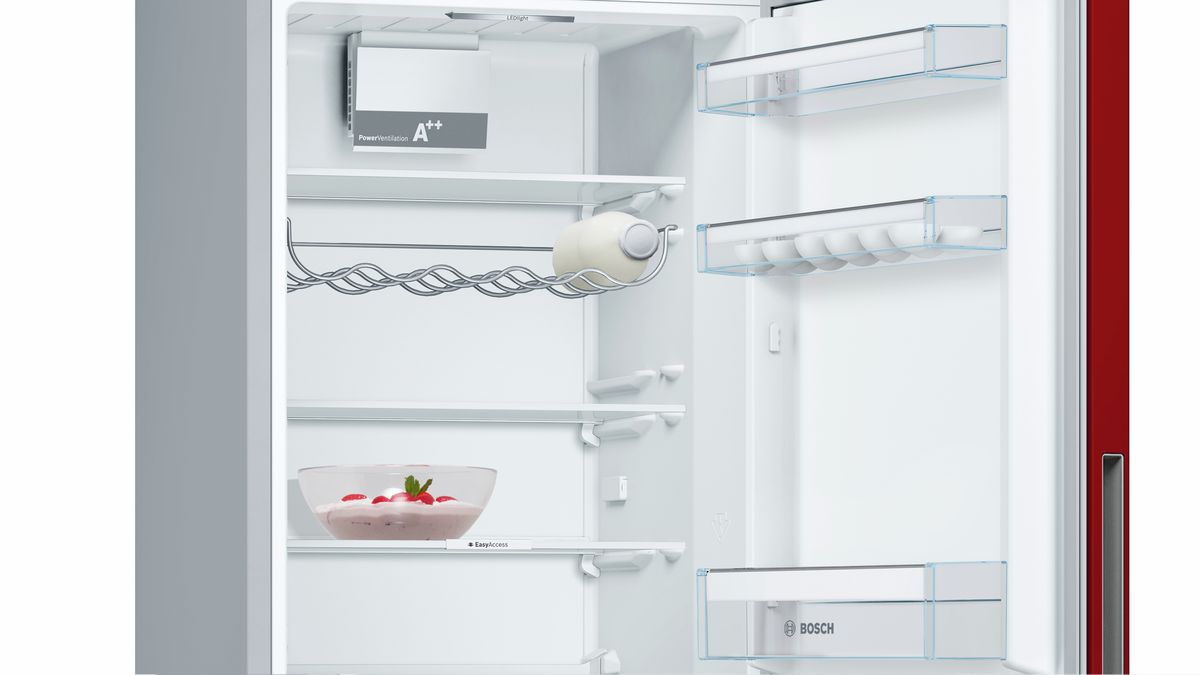 Serie | 4 Réfrigérateur-congélateur pose libre avec compartiment congélation en bas 186 x 60 cm Rouge KGV36VR32S KGV36VR32S-4