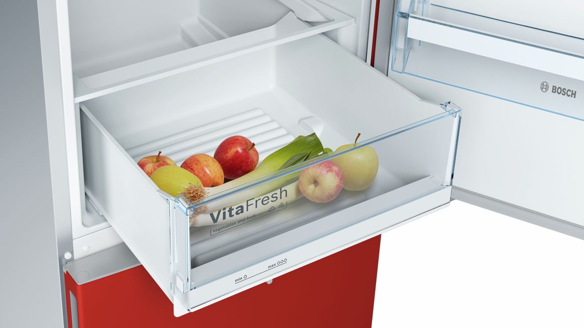 Serie | 4 Réfrigérateur-congélateur pose libre avec compartiment congélation en bas 186 x 60 cm Rouge KGV36VR32S KGV36VR32S-5