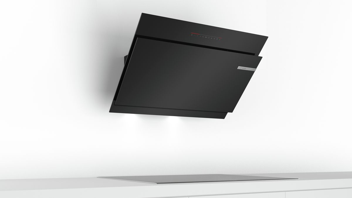 Serie | 6 wall-mounted cooker hood 90 cm clear glass black printed DWK97JR60 DWK97JR60-7