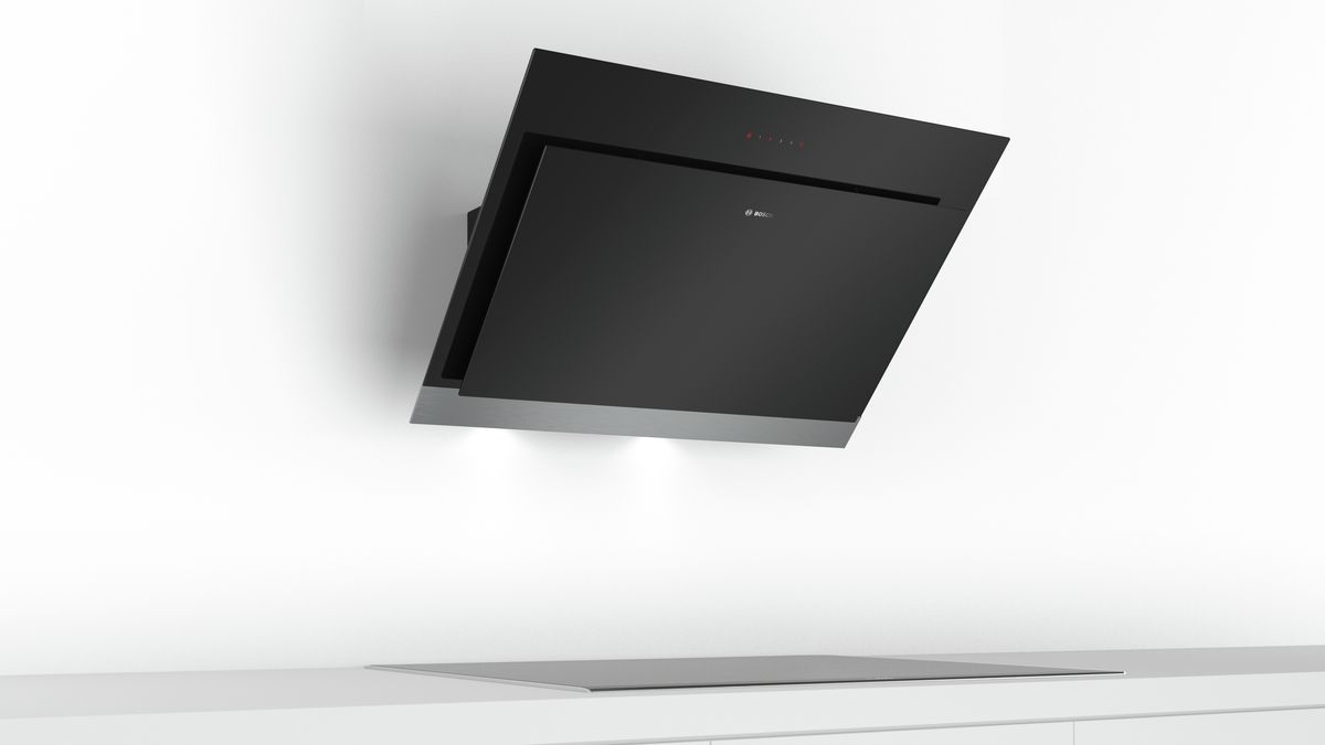 Serie | 4 Wall-mounted cooker hood 90 cm clear glass black printed DWK97HM60B DWK97HM60B-7