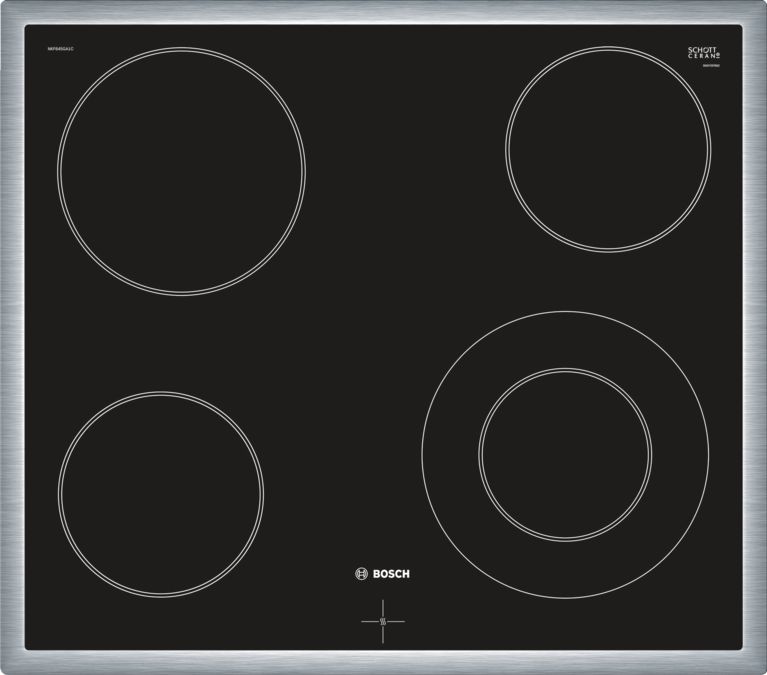 Series 4 Electric hob 60 cm control panel on the cooker, Black, surface mount with frame NKF645GA1C NKF645GA1C-1