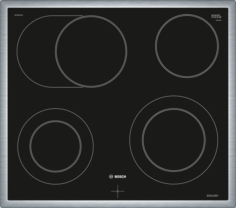 Series 4 Electric hob 60 cm control panel on the cooker, Black, surface mount with frame NKH645GA1M NKH645GA1M-1
