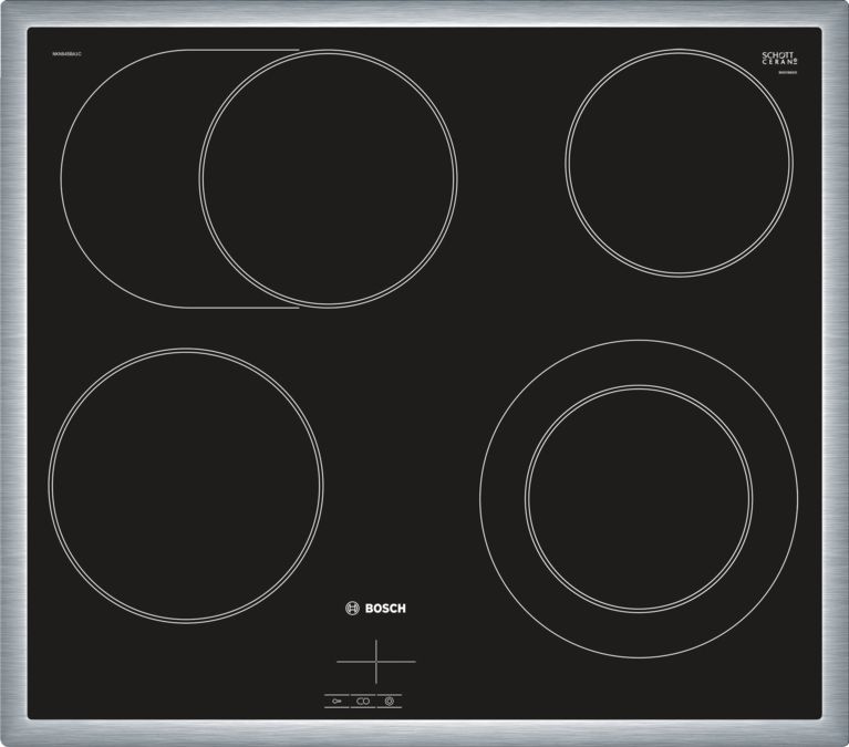 Series 4 Electric hob 60 cm control panel on the cooker, Black, surface mount with frame NKN645BA2C NKN645BA2C-1