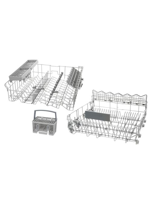 Crockery basket silver, set with upper rack, lower rack and cutlery basket 00712900 00712900-1