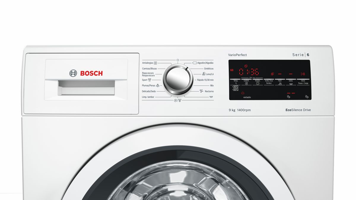 Bosch WAU28RWIN Serie 6 - Lavadora frontal (carga frontal, C, 66 kWh/100  ciclos de lavado, 1400 rpm, 9 kg), color blanco