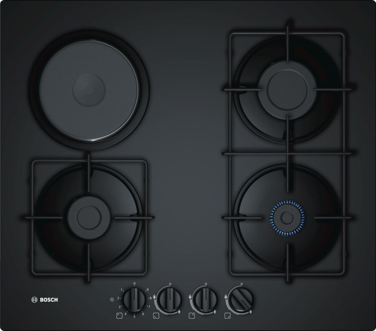 Serie | 4 Kombinirana ploča za kuhanje (plin i struja) 60 cm Black PNY6B6B80 PNY6B6B80-1