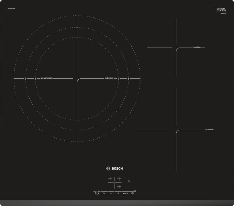 Series 4 Induction hob 60 cm Black, surface mount without frame PID631BB3E PID631BB3E-1