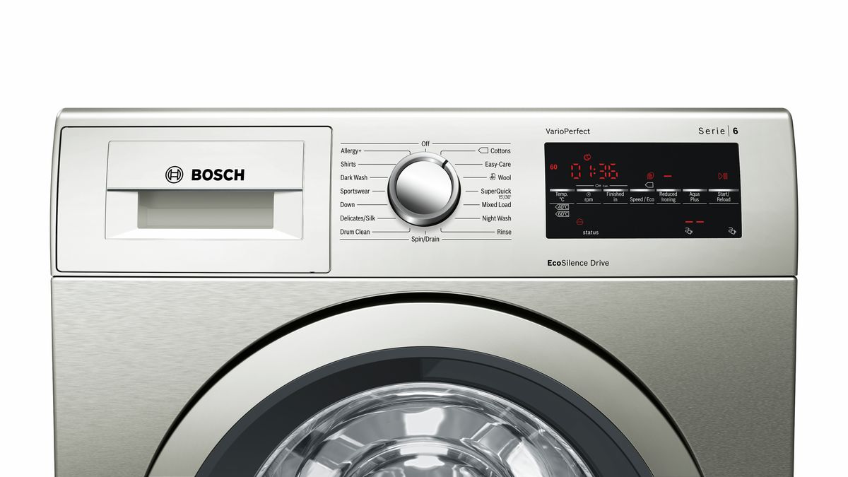 Serie | 6 Washing machine, front loader 9 kg 1400 rpm, Inox-easyclean WAT2840SGB WAT2840SGB-3