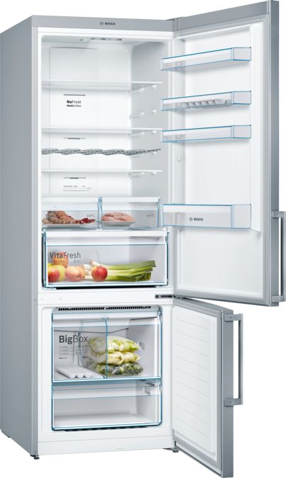 Series 4 Free-standing fridge-freezer with freezer at bottom 193 x 70 cm Stainless steel (with anti-fingerprint) KGN56XI40 KGN56XI40-2