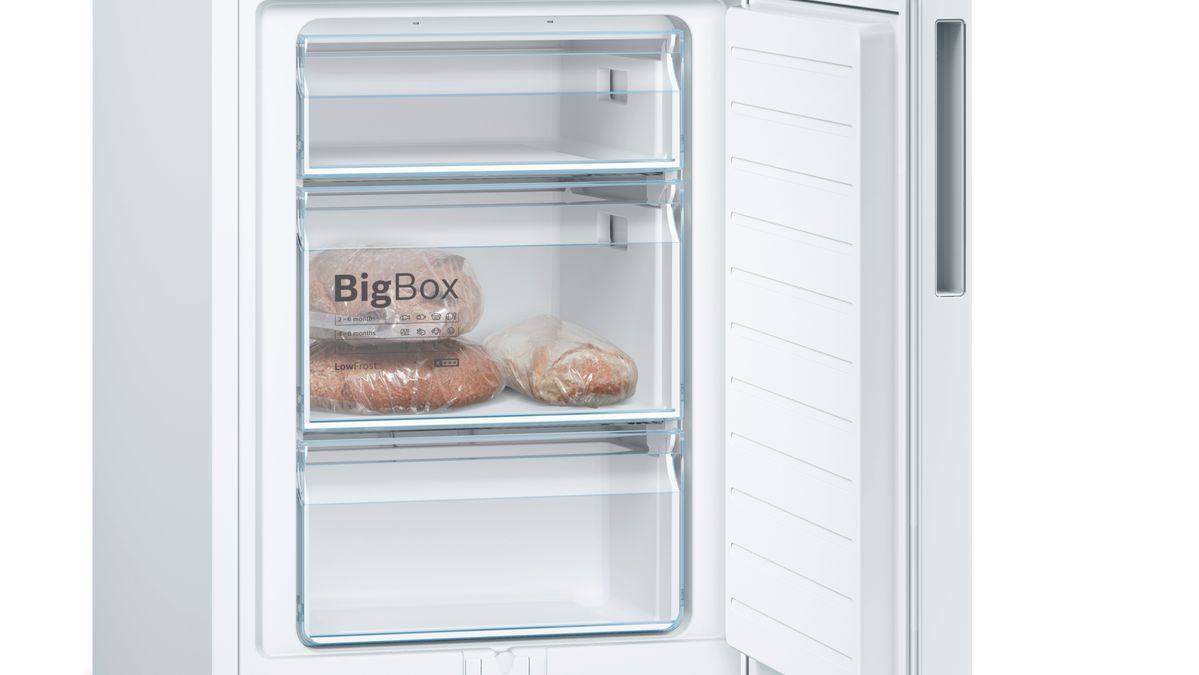 Серія 4 Окремовстановлюваний холодильник з нижньою морозильною камерою 186 x 60 cm Білий KGV36UW206 KGV36UW206-6