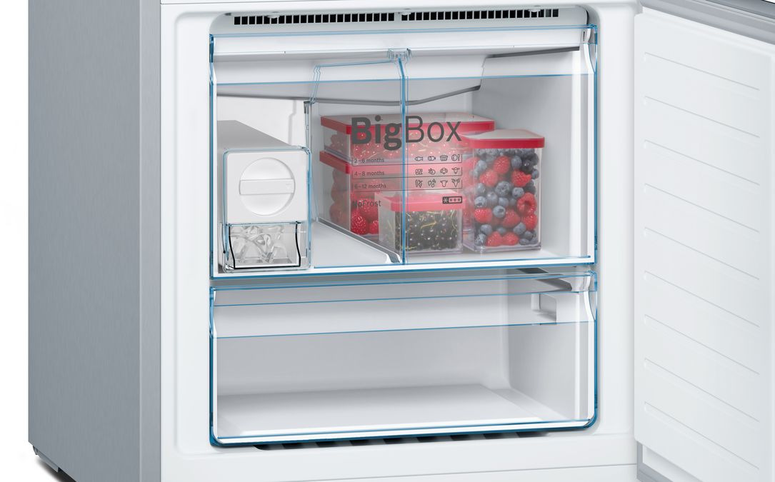 Series 6 free-standing fridge-freezer with freezer at bottom, glass door 193 x 70 cm Black KGN56LB41I KGN56LB41I-5