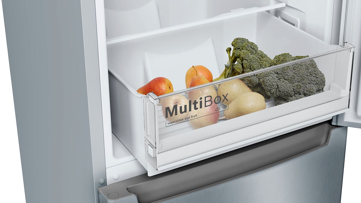 Serie | 2 Free-standing fridge-freezer with freezer at bottom 186 x 60 cm Inox-look KGN34NL3AG KGN34NL3AG-5