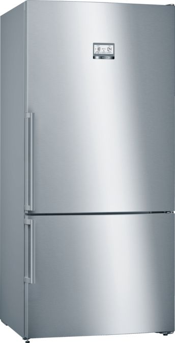 Series 6 free-standing fridge-freezer with freezer at bottom 186 x 86 cm Stainless steel (with anti-fingerprint) KGN86AI31L KGN86AI31L-1
