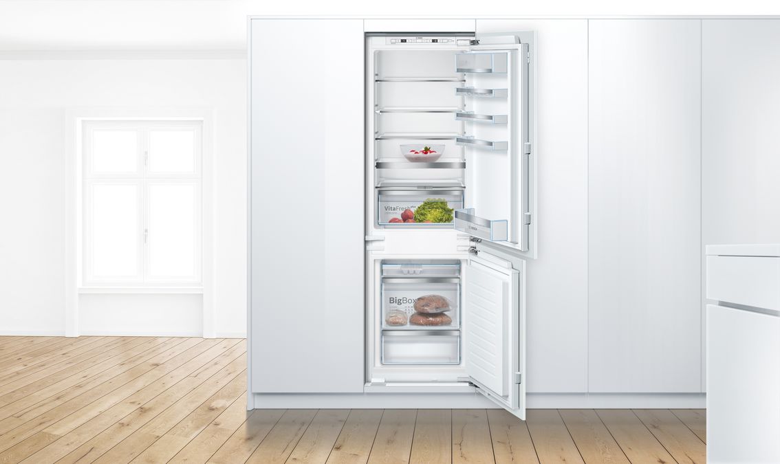 Serie 6 Ugradbeni hladnjak sa zamrzivačem na dnu 177.2 x 55.8 cm fiksna šarka KIS86AFE0 KIS86AFE0-2
