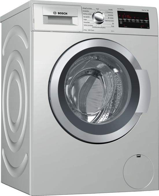 Serie 6 Çamaşır Makinesi 8 kg 1200 dev./dak., Gümüş WAT2446STR WAT2446STR-1