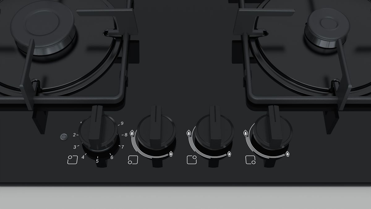 Serie | 4 Kombinirana ploča za kuhanje (plin i struja) 60 cm Black PNY6B6B80 PNY6B6B80-5