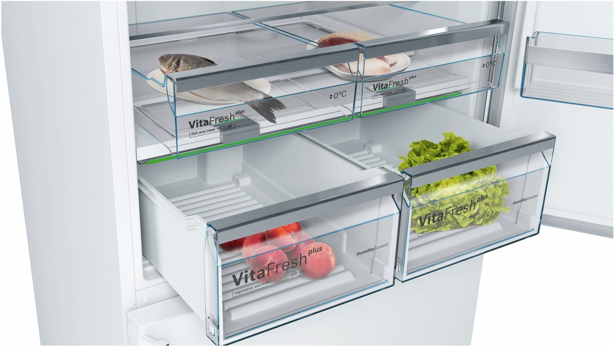 Serie | 6 free-standing fridge-freezer with freezer at bottom 186 x 86 cm White KGD86AW304 KGD86AW304-5