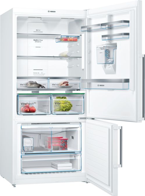 Serie | 6 free-standing fridge-freezer with freezer at bottom 186 x 86 cm White KGD86AW304 KGD86AW304-2