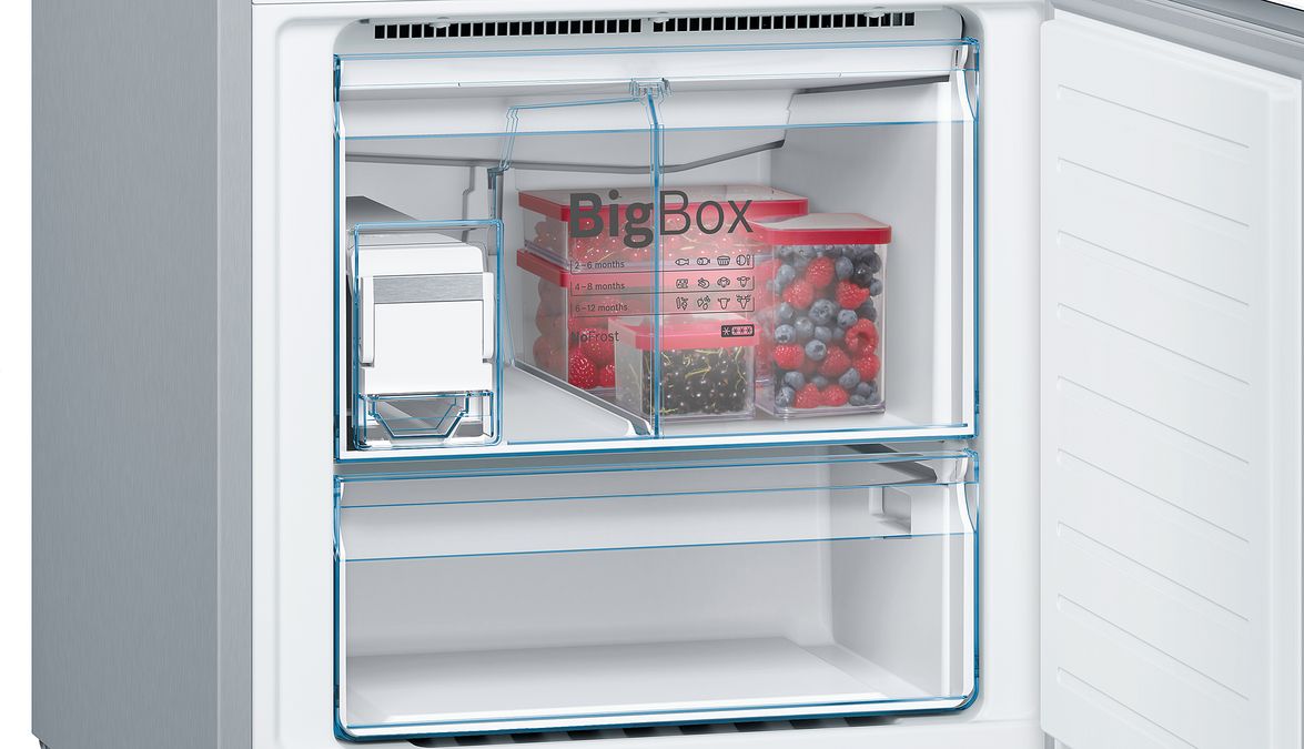 Series 6 Free-standing fridge-freezer with freezer at bottom, glass door 193 x 70 cm Black KGN56LB40O KGN56LB40O-6