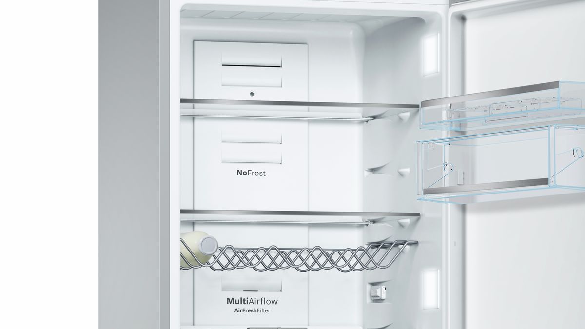 800 Series Free-standing fridge-freezer with freezer at bottom, glass door 23.5'' Stainless Steel B10CB80NVS B10CB80NVS-5