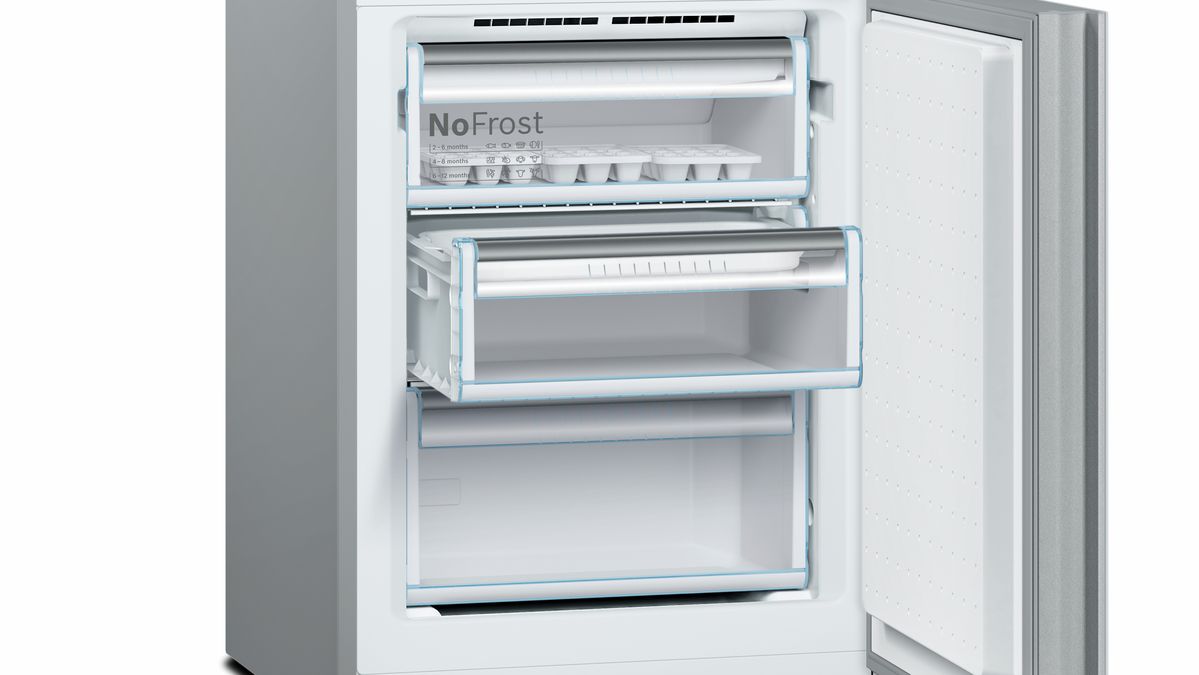 800 Series Free-standing fridge-freezer with freezer at bottom, glass door 23.5'' White B10CB81NVW B10CB81NVW-6