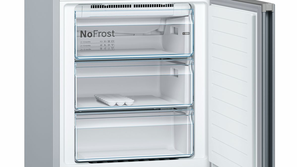 Series 4 free-standing fridge-freezer with freezer at bottom 186 x 70 cm Stainless steel look KGN46XL40I KGN46XL40I-6