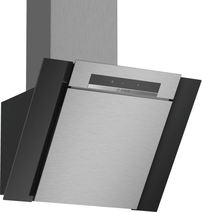 Serie | 4 Wall-mounted cooker hood 60 cm clear glass black printed DWK67BM60B DWK67BM60B-1