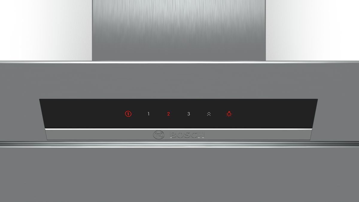 Serie | 4 Wall-mounted cooker hood 80 cm clear glass black printed DWK87BM60B DWK87BM60B-2
