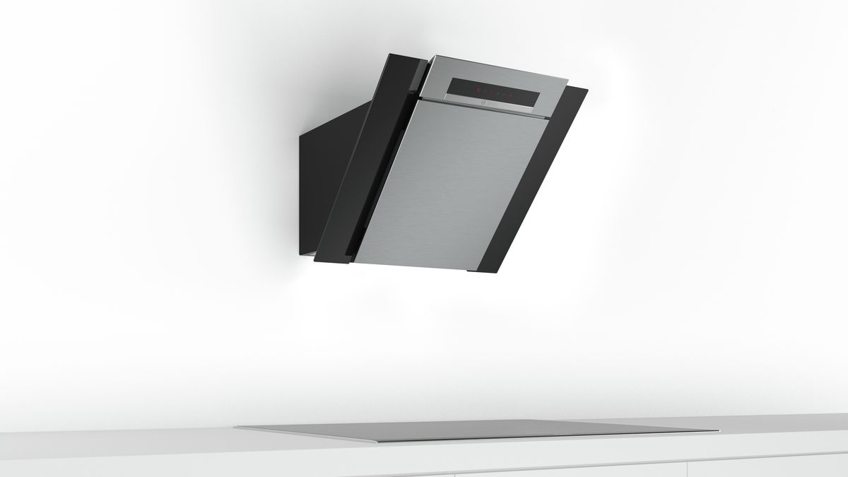Serie | 4 Wall-mounted cooker hood 60 cm clear glass black printed DWK67BM60B DWK67BM60B-8