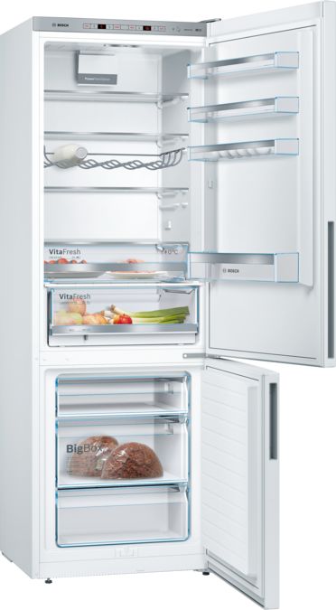 Serie | 4 Szabadonálló, alulfagyasztós hűtő-fagyasztó kombináció 201 x 70 cm Fehér KGE49VW4A KGE49VW4A-2